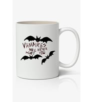 Vampire Diaries Will Never Hurt You Temalı Beyaz Kupa Bardak