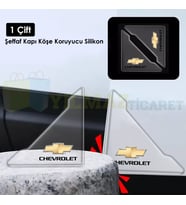 Chevrolet Logo Kapı Kenar Köşe Koruyucu Çarpma Çizilme Önleyici Silikon Şeffaf Damla Etiket 1 Çift