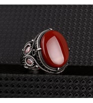 OVAL MODEL AKİK TAŞLI 925 AYAR GÜMÜŞ YÜZÜK