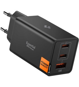 Lexroo 67W USB-C + USB-A 3 Port Hızlı Şarj Aleti PPS 3.0 Super Hızlı Şarj GaN Pro Isı - ACH09458