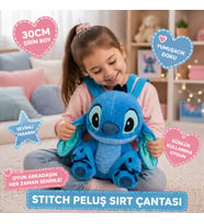 30 CM Stitch Peluş Sırt Çantası Yumuşacık Peluş Çanta Sevimli Tasarım Günlük ve Hediye