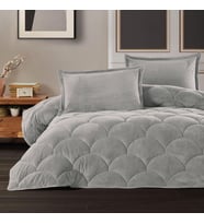 Clasy Wellsoft Çift Kişilik Yorgan Çift Taraflı Fluffy V13 Gri