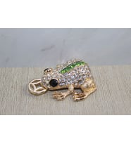 Swarovski Taşlı Minik Figür - Kurbağa