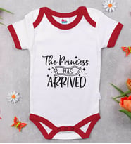 BK Kids The Princess Has Arrived Tasarımlı Kırmızı Bebek Body Zıbın-1