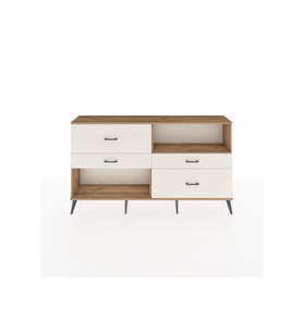 Arges Konsol Tek Raflı 4 Çekmeceli  176x30x99 Çam-Çam/Aytaşı