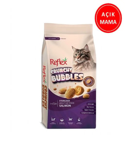 Reflex Crunchy Bubbles Somonlu Kısırlaştırılmış Kedi Maması 1 kg AÇIK