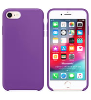 Microsonic Apple iPhone SE 2022 Kılıf Liquid Lansman Silikon Menekşe Moru
