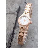 Retro Minimal Oval Kasa Rose Kordon Kadın Kol Saati ST-304199