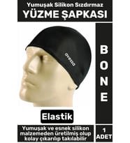 Premium Su Geçirmez Elastik Yumuşak Yüzücü Havuz Deniz Yüzme Şapkası Silikon Bone 1 Adet