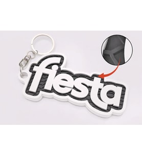 Fiesta Tasarım 3D Baskı Anahtarlık – Petek Desenli Araba Anahtarlığı, Şık Oto Aksesuar