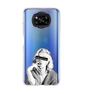 Poco X3 Pro Uyumlu Marilyn Monroe Desenli Şeffaf Telefon Kılıfı