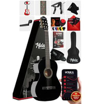 Midex CG-270BK Siyah Klasik Gitar 4/4 Yetişkin Boy Sap Ayarlı Full Set