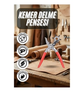 6 Farklı Boyutlu Kemer Delme Pensesi Deri Delik Açıcı Aparat