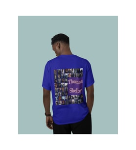 Tommy Shelby albüm baskılı kaliteli unisex oversize T-shirt (Lacivert)