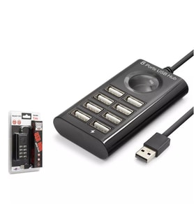Hadron HDX7052 USB Hub 8 Port Çoklayıcı 1 Metre Kablo Uzunluğu - Siyah - 1 ADET