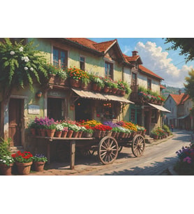 Nova Puzzle 1000 Parçalı Yapboz Puzzle - Çiçekli Sokak - 41199