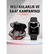 İkili Set Dev Kampanya Ucuz Kulaklık Ucuz Akıllı Saat Gürültü Önleyici Uzun Pil Ömrü