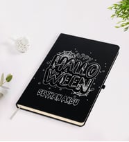 BK Gift Kişiye Özel Happy Halloween Tasarımlı Siyah Defter-1