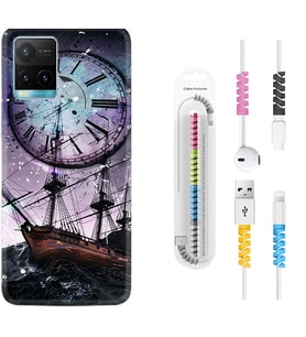 Vivo Y11S Y21S Y20 Y20S Y70 Kılıf Kablo Koruma Spiral Silikon Time 1749