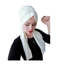 Kadın Tesettür Büzgülü Trend Bone (Ekru)