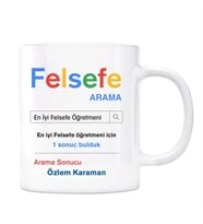 Öğretmenler Gününe Özel İsimli Arama Motoru Kupa Bardak - Felsefe Öğretmeni