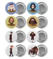 Harry Potter Karakterler Çanta Rozeti Seti 8 Adet En Büyük Boy 5.8cm İğneli Broş