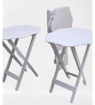 Zigon Çanta 90094 Sehpa Yonca Takım Model Ahşap MDF Parlak Beyaz Lake Renk Elyapı