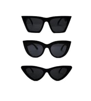 MOBGİFT Cat Eye Kadın Güneş Gözlüğü 3 Lü Set SİYAH