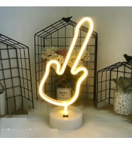 Livava Gitar Neon Lamba, Sarı, 31x15
