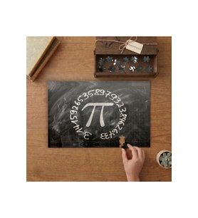 Pi Sayısı - Kara Tahta Tasarımı 240 parça Ahşap Puzzle Ahşap Kutuda MP06432