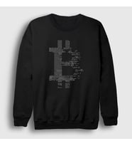 Presmono Unisex Siyah Logo V2 Bitcoin Sweatshirt 264173tt