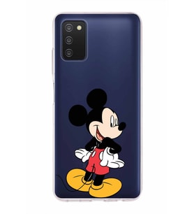 Samsung Galaxy A03s  Kapak Mickey Mouse Tasarımlı Şeffaf Silikon Kılıf