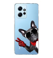 PrintiFy Xiaomi Redmi Note 12 4G ile Uyumlu 1mm Slim Fit Köpek 2 050e Baskılı Şeffaf  Kılıf