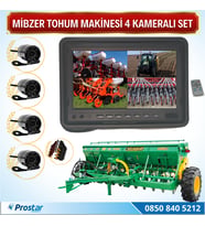 Mibzer Havalı Tohum Makinesi 4 Kameralı 7 Inç Monitörlü Araç Seti