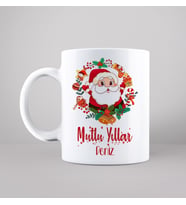 Mutlu Yıllar & Merry Christmas & Yılbaşı & Noel Baba Tasarımlı Kupa Kişiye Özel