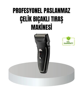 Profesyonel Şarjlı Saç Sakal Tıraş Makinesi – Çelik Bıçaklı, Ayarlanabilir Başlıklı, Kablosuz
