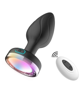 Carmine Wireless Kumandalı Led Işıklı 10 Modlu Su Geçirmez Titreşimli Plu Vibratör