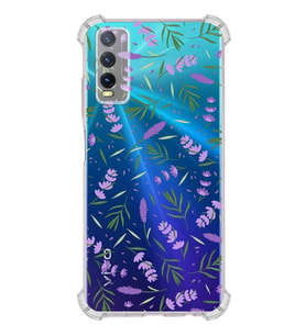 PrintiFy Vivo Y20 Uyumlu Water Color 3 Baskılı Şeffaf Köşe Korumalı Antişok Kılıf