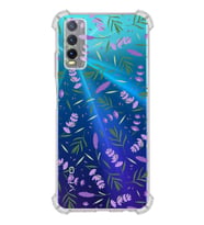 PrintiFy Vivo Y20 Uyumlu Water Color 3 Baskılı Şeffaf Köşe Korumalı Antişok Kılıf