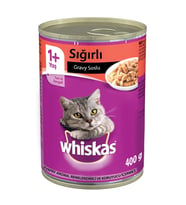 Whiskas Sığır Etli Konserve Yetişkin Kedi Yaş Maması 12 x 400 Gr.