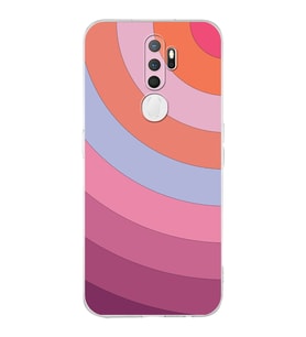 PrintiFy Oppo A9 2020 Uyumlu Kamera Korumalı Renk Cümbüşü F Tasarımlı Şeffaf Silikon Kılıf