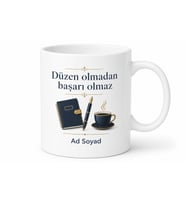 Sekretere Özel Çalışma Kupası Sekreter Hediye Baskılı Porselen Kupa Bardak