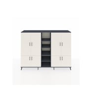 Hyperion Dolap 14 Raflı 8 Kapaklı 220x44x163 Antrasit-Aytaşı/Antrasit