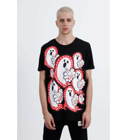 Goldenmod Ghost Spooky Reg. Siyah Unisex  Oversize T-Shirt