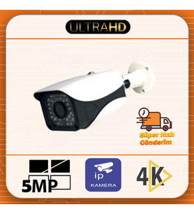 ULTRAHD 5 MP 1440P Dış Mekan - POE - Ses Girişli - IP Güvenlik Kamerası