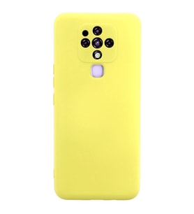 Newface Tecno Camon 16 Kılıf Nano içi Kadife Silikon - Sarı