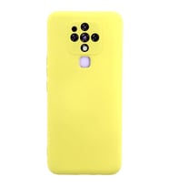 Newface Tecno Camon 16 Kılıf Nano içi Kadife Silikon - Sarı
