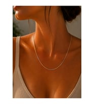 Sertifikalı 316L Çelik Premium Çift Renk (Rose Gold & Beyaz Altın) Kaplama İnce Gurmet Zincir Kadın Kolye