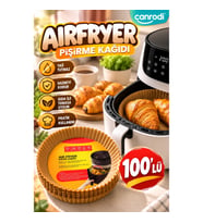Airfryer İçin Yuvarlak Pişirme Kağıdı 100'lü – Yağ Tutmaz Hazne Koruyucu