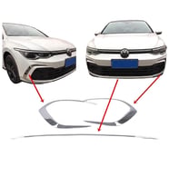 Volkswagen Golf 8 Ön Tampon Sis Farı Çerçevesi ve Alt Izgara Çıtası Krom 3 Parça